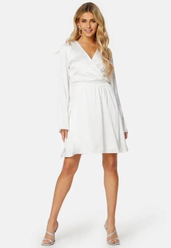 Bubbleroom Occasion Malique Satin Dress White 3XL