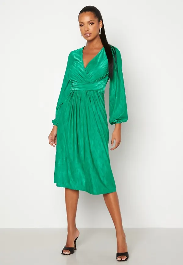 Bubbleroom Occasion Misou Tie Dress Green 38