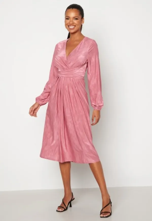 Bubbleroom Occasion Misou Tie Dress Pink 34