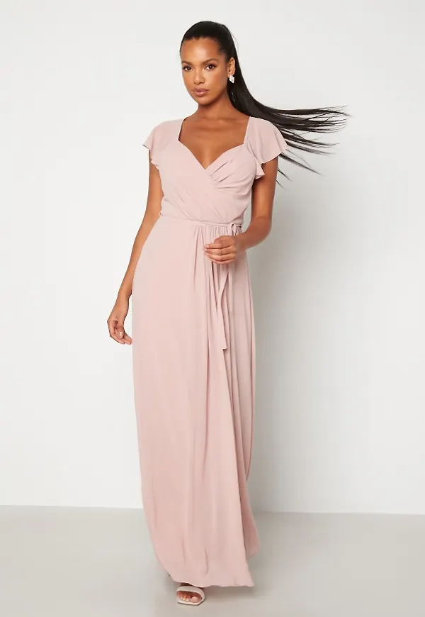 Bubbleroom Occasion Rosabelle Tie Back Gown Dusty pink 46
