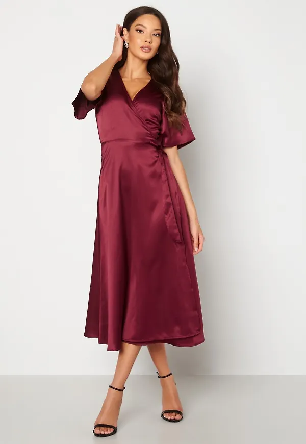 Bubbleroom Occasion Scala dress Wine-red 42