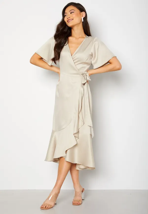Bubbleroom Occasion Frill Dress Champagne XS