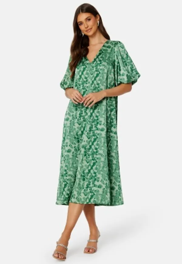 Bubbleroom Occasion Senita Dress Green / Patterned XS