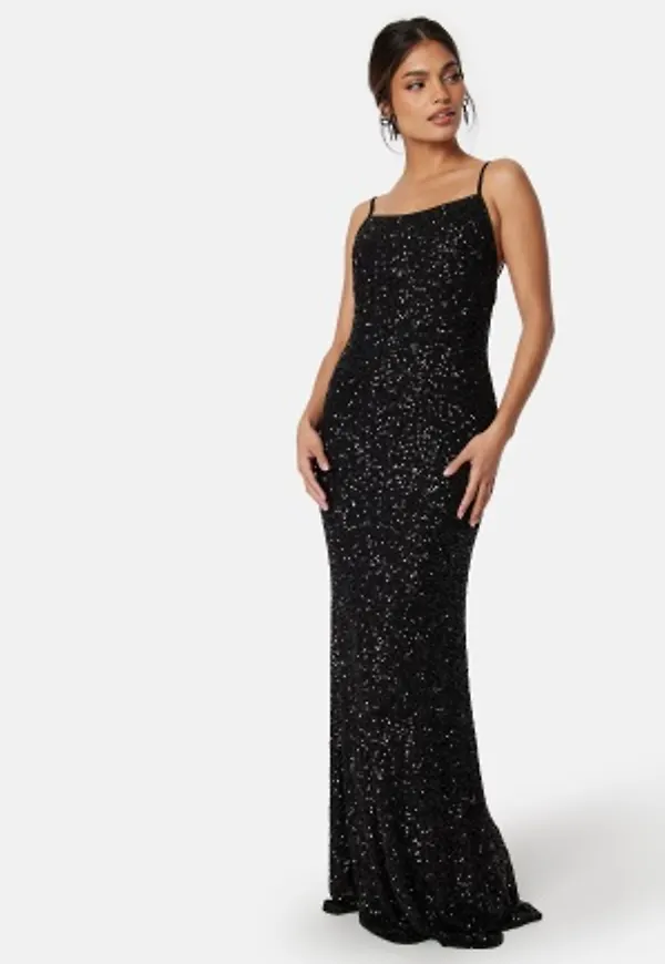 Bubbleroom Occasion Sequin Gown Svart 2XL