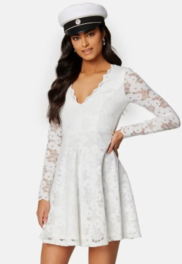 Bubbleroom Occasion Shayna Lace dress White 4XL