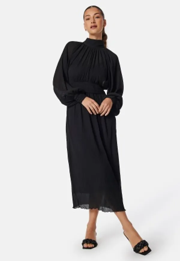 Bubbleroom Occasion Structured Bow Midi Dress Black 34