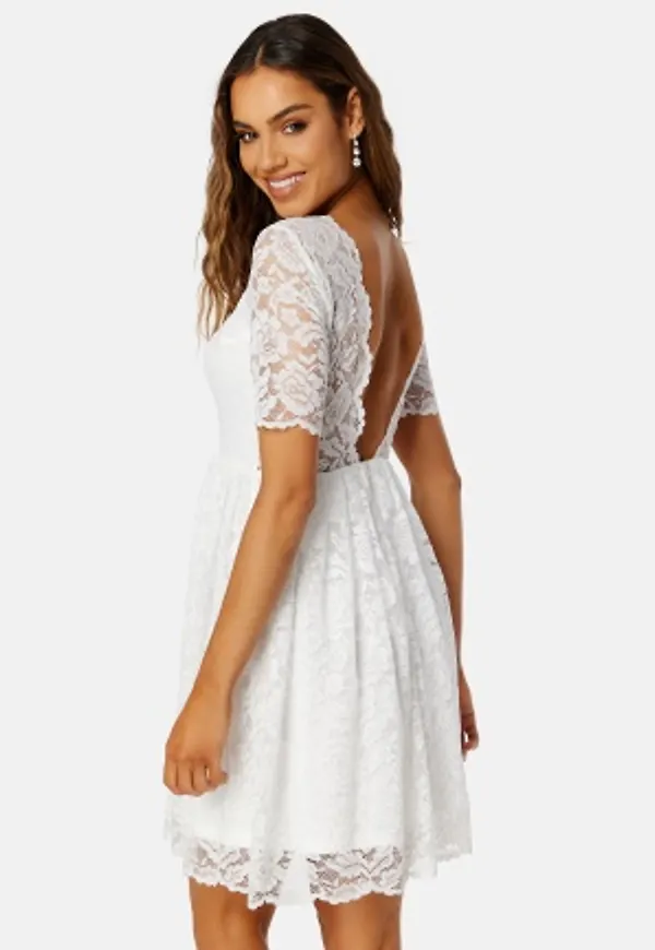 Bubbleroom Occasion Tinsey Lace Dress White 36