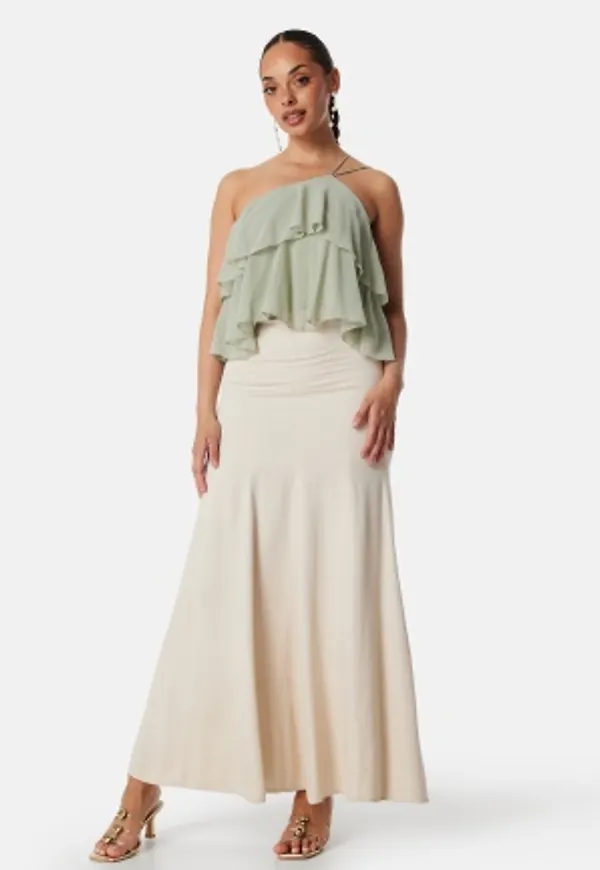 Bubbleroom Occasion Viscose Maxi Skirt Cream 38