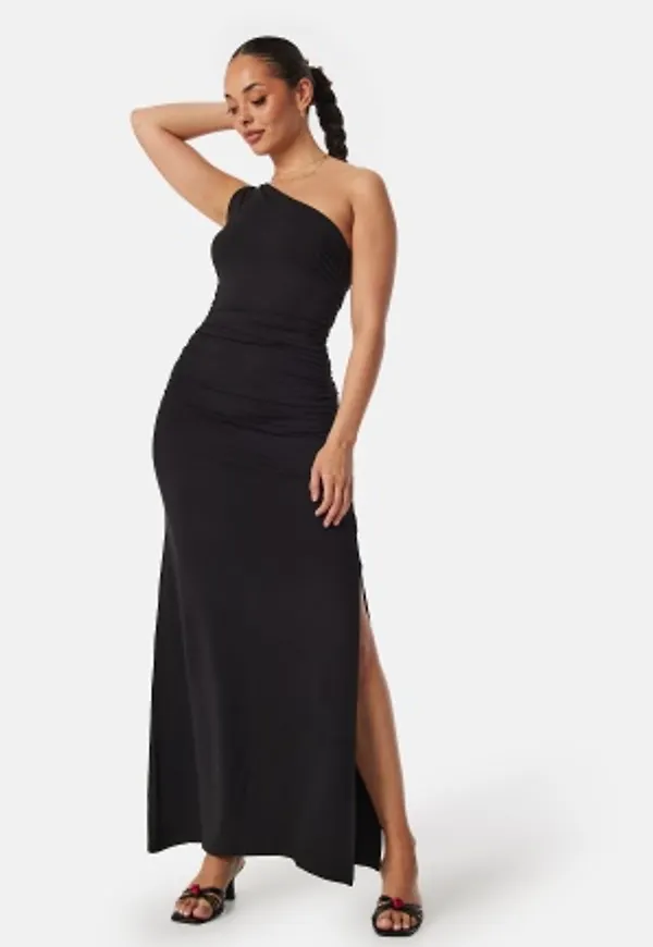 BUBBLEROOM One Shoulder Maxi Dress Black M