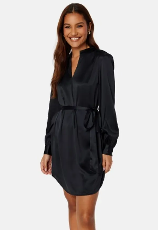 BUBBLEROOM Onita Satin Tunic Black XL