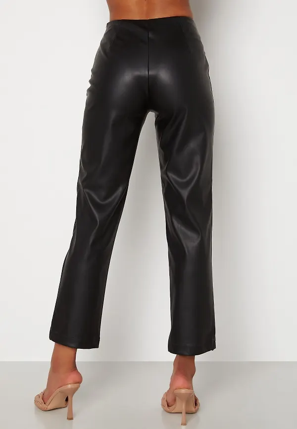 BUBBLEROOM Pailin cropped PU trousers Black 38