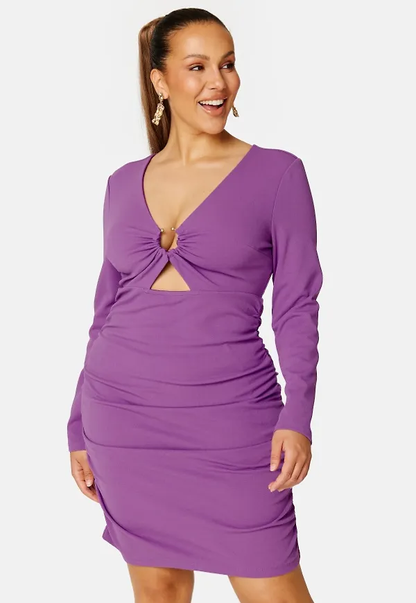 BUBBLEROOM Paris Cut Out Dress Purple 2XL