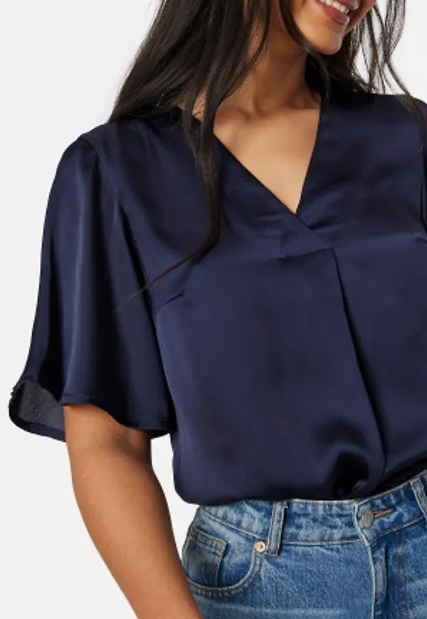BUBBLEROOM Pasion Satin Blouse Dark blue S