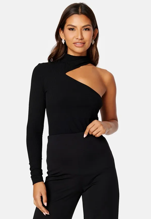 BUBBLEROOM Pearl cut out top Black S