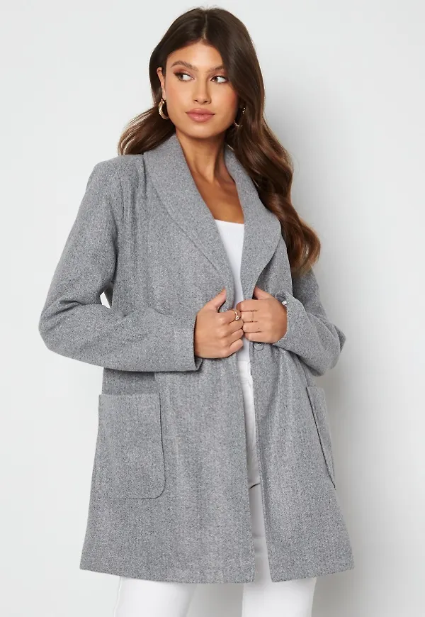 BUBBLEROOM Peyton Short Coat Grey melange 38