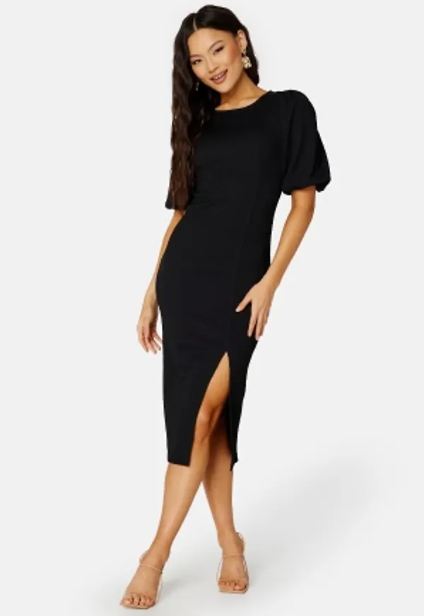 BUBBLEROOM Piper Puff Sleeve Dress Black XL
