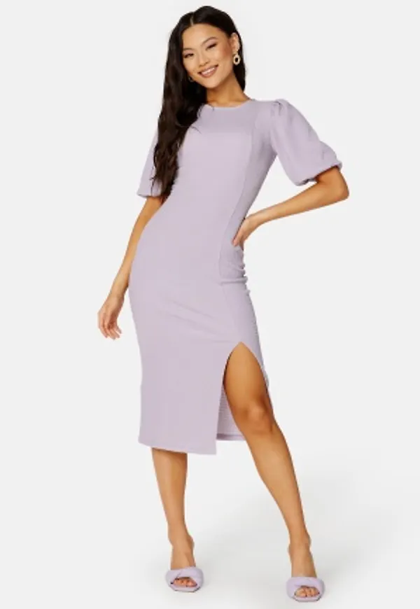 BUBBLEROOM Piper Puff Sleeve Dress Light lilac XL