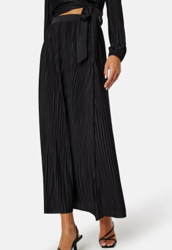 BUBBLEROOM Pleated Maxi Skirt Black XS