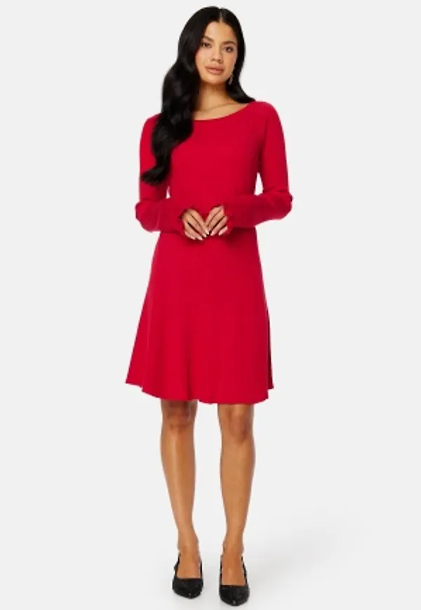 BUBBLEROOM Quinn knitted dress Red L