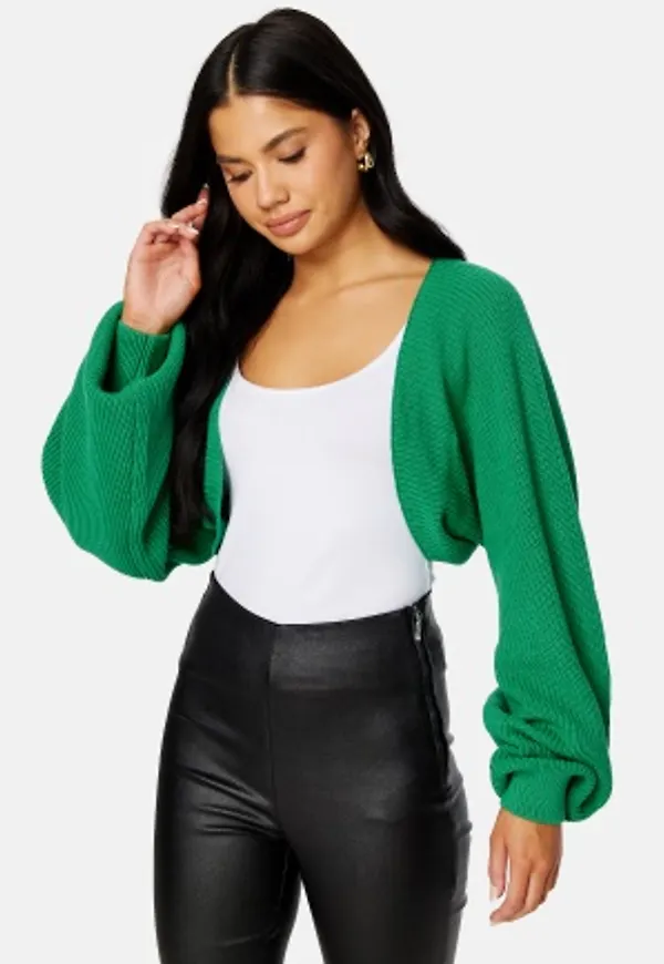 BUBBLEROOM Rakel knitted bolero Green L
