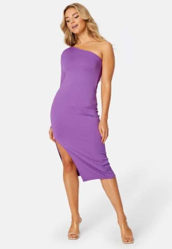 BUBBLEROOM One Shoulder Dress Purple XL