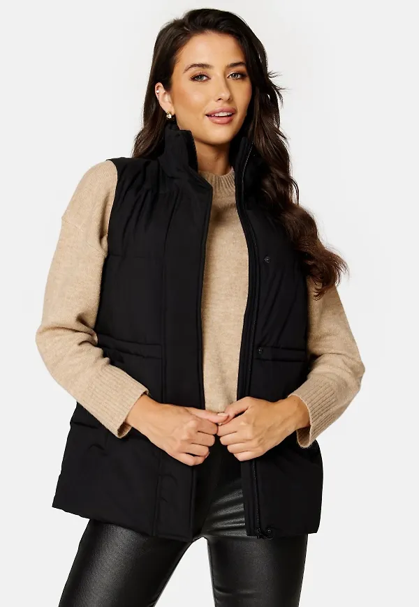 BUBBLEROOM Rishi Drawstring Puffer Vest Black 42