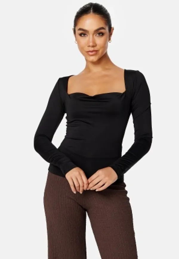 BUBBLEROOM Robbie waterfall top Black XS