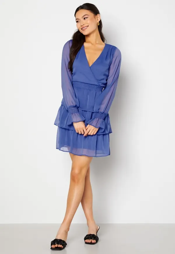 BUBBLEROOM Romina frill dress Blue 40