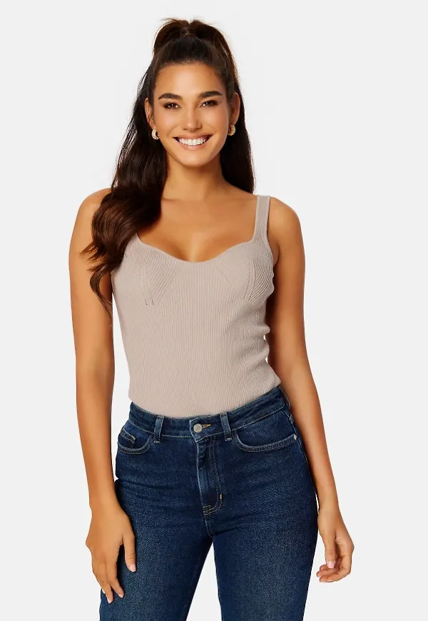 BUBBLEROOM Sabine knitted bustier Light nougat XS