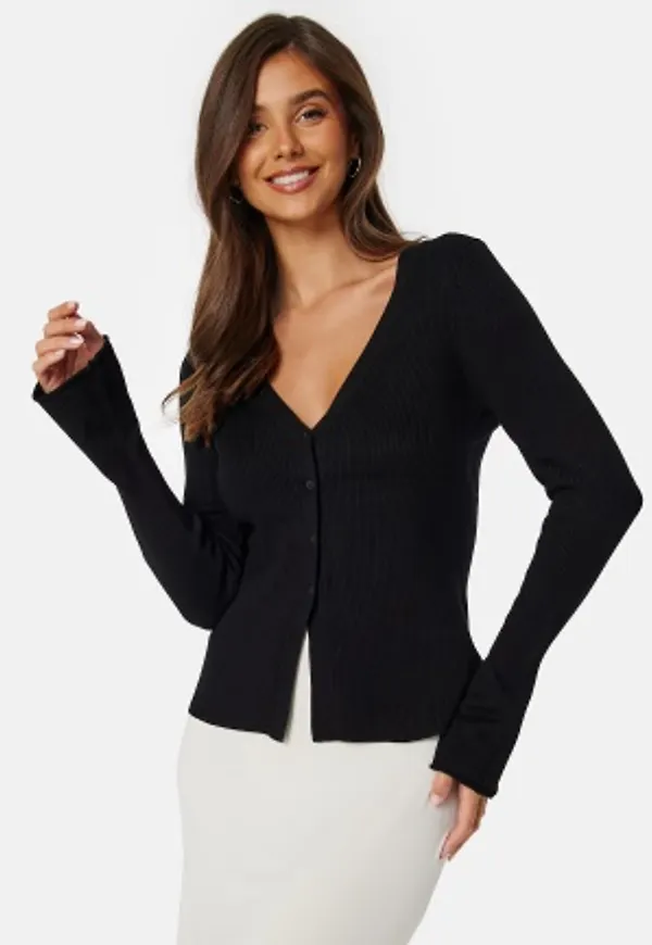BUBBLEROOM Sabine Knitted Cardigan Black M
