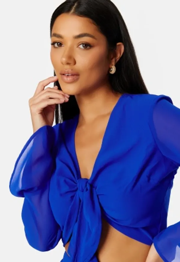 BUBBLEROOM Sharon knot blouse Blue 3XL