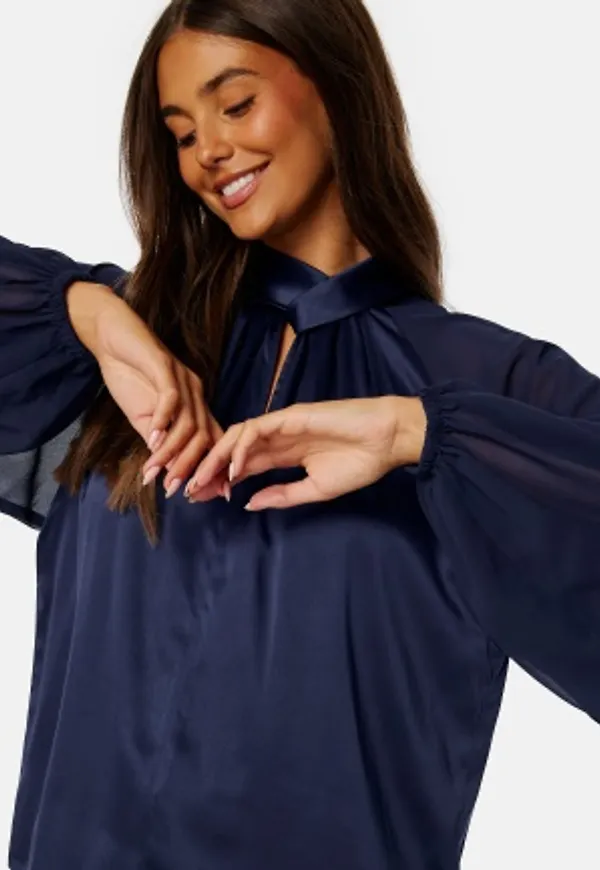 BUBBLEROOM Shirley Blouse Dark blue XL