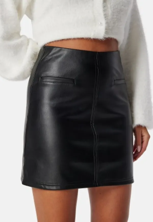 BUBBLEROOM Short PU Skirt Black XL
