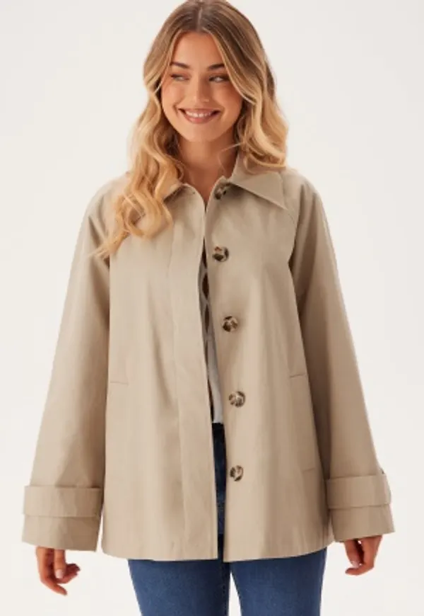 BUBBLEROOM Short Raglan Jacket Beige XS