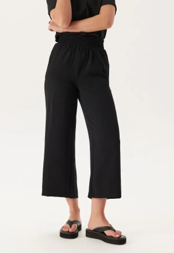 BUBBLEROOM Smock Waist Ankle Trousers Black XS
