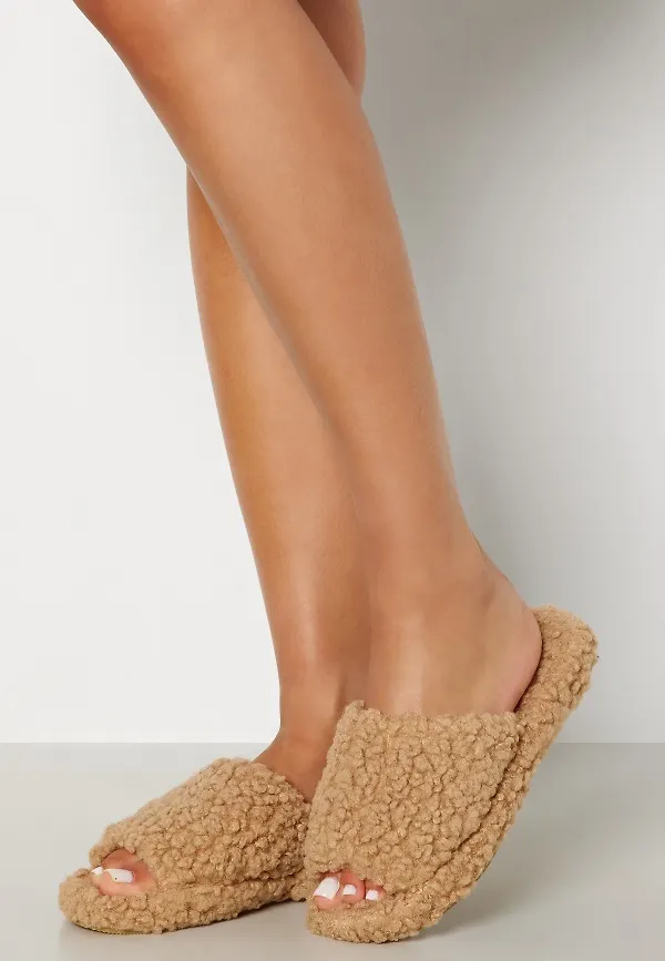 BUBBLEROOM Stella Teddy Slippers Brown 36/37