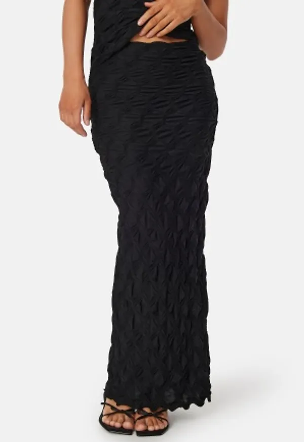 BUBBLEROOM Structure Maxi Skirt Black XS