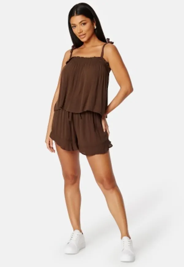 BUBBLEROOM Susanna shorts set Brown 38