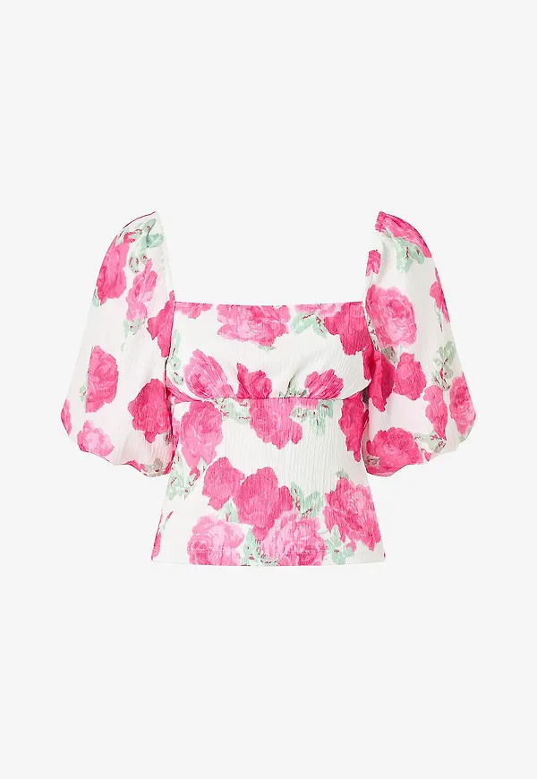 Bubbleroom - Topp Volume Sleeve - Rosa