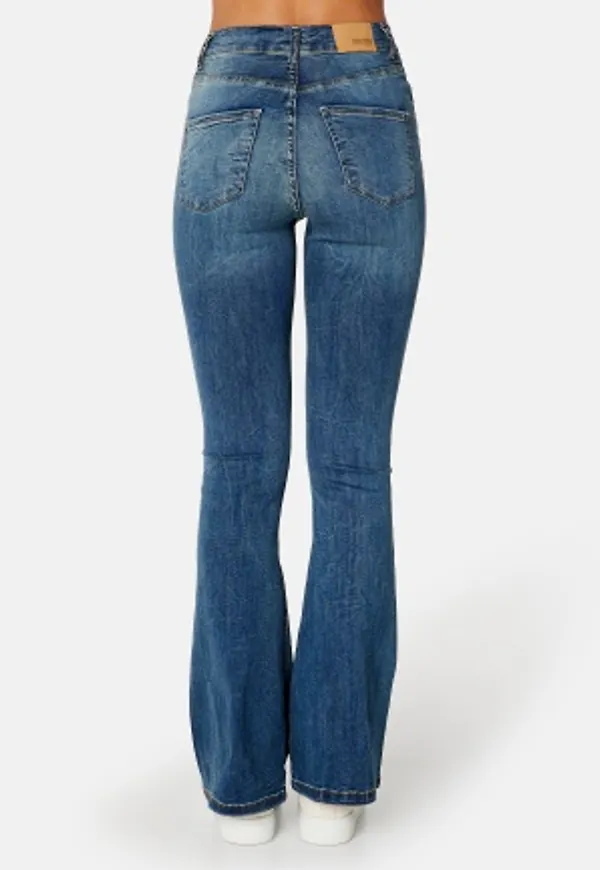 BUBBLEROOM Tove High Waist Flared Superstretch Blue denim 54