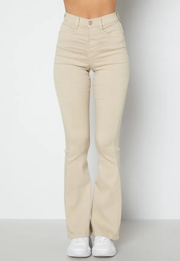 BUBBLEROOM Tove High Waist Flared Superstretch Cream 42