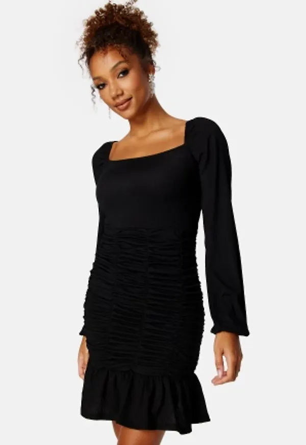 BUBBLEROOM Tracy frill dress Black L