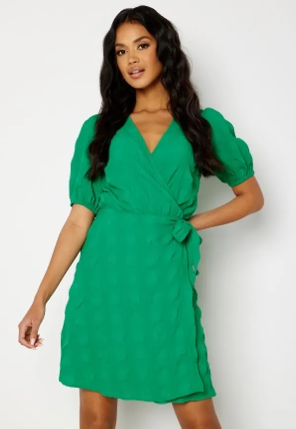 BUBBLEROOM Triniti ss wrap dress Green 40