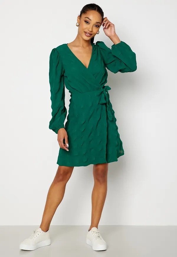 BUBBLEROOM Triniti wrap dress Green 38