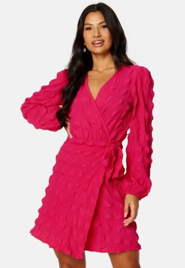 BUBBLEROOM Triniti wrap dress Pink 46