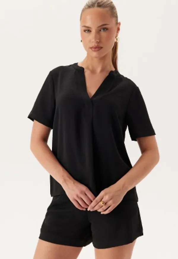 BUBBLEROOM V-neck Blouse Black XS
