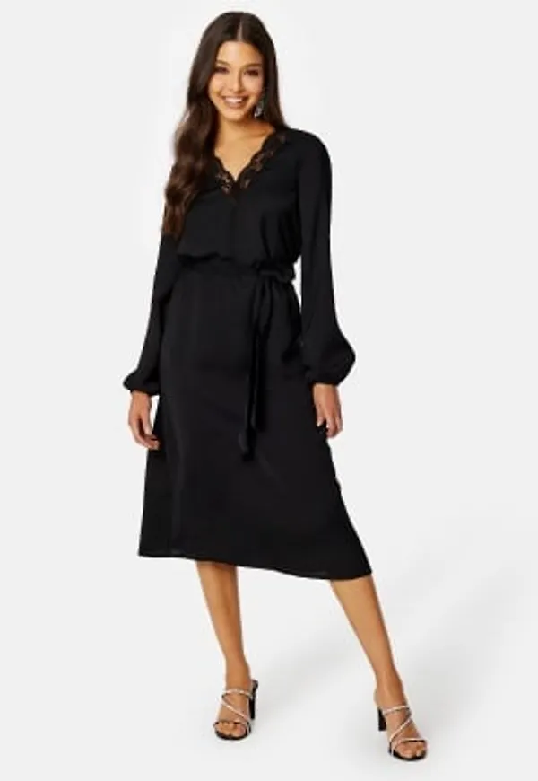 BUBBLEROOM Vallie midi lace dress Black 2XL