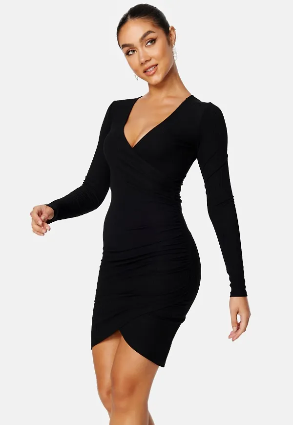 BUBBLEROOM Vanessa drapy dress Black M