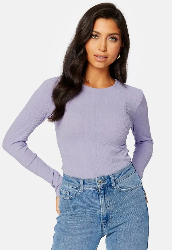 BUBBLEROOM Varja rib top Purple S