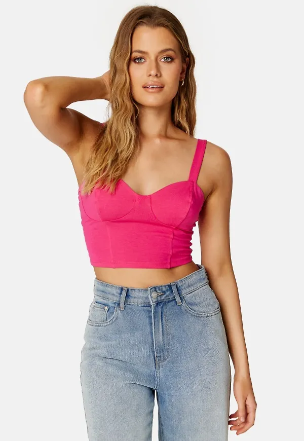 BUBBLEROOM Vedalia bustier top Pink S
